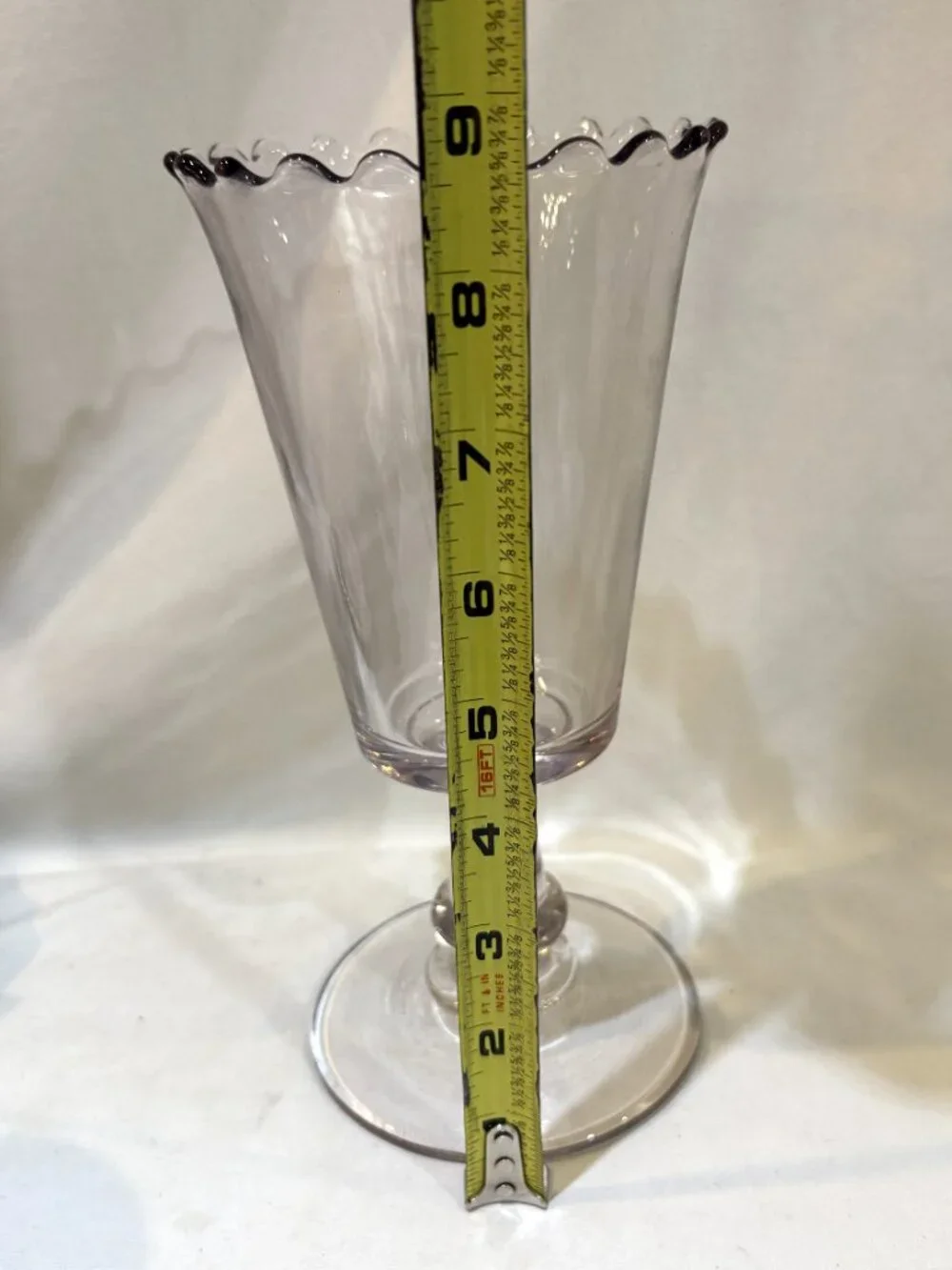 EAPG Glass Celery Vase Clear Glass with Purple Tint Vintage